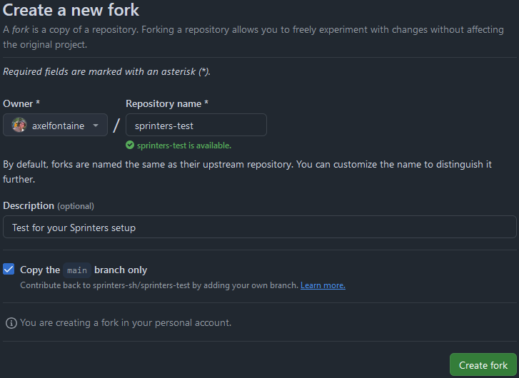 Fork test repository